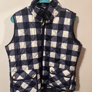 U.S. Polo Assn. Navy and Cream Checkered Vest